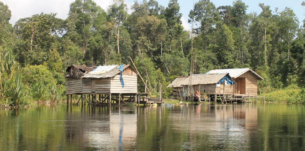 The fisherman travel and live on the river in small elevated, wooden huts, from 1-3 weeks or more at a time.