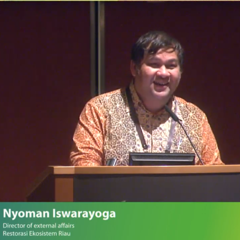 Nyoman Iswarayoga at Global Landscapes Forum 2019