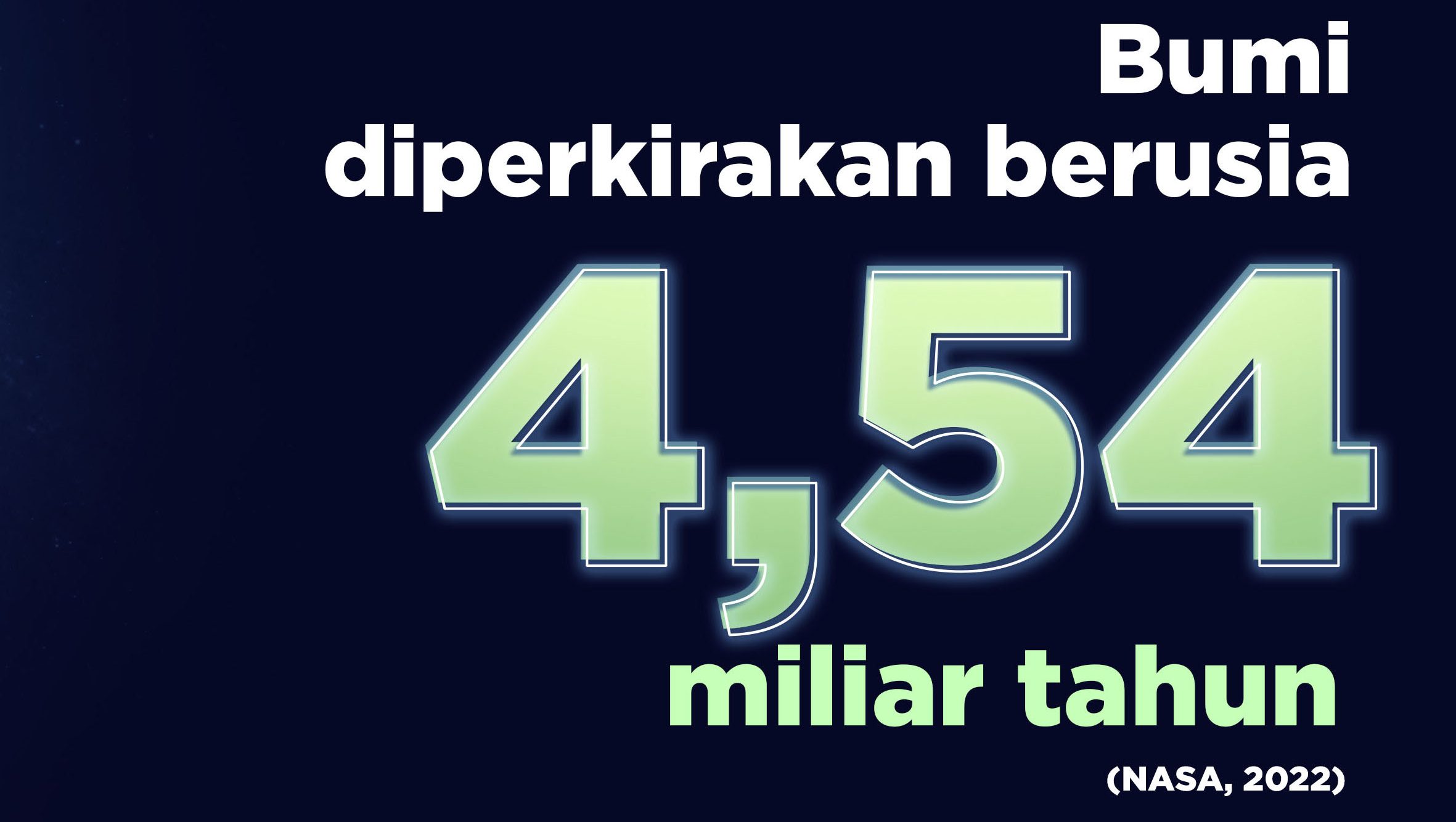 Bumi diperkirakan berusia 4,54 miliar tahun